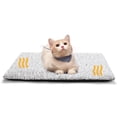 thumbnail image 1 of Self Warming Cat Bed for Indoor Cats Fluffy Self Heating Pet Pad with Removable Washable Cover Non Slip Dog Bed for Small Dogs, Gray, 24*18, 1 of 10
