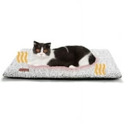 Mora Pets Self Warming Cat Bed for Indoor Cats Fluffy Self Heating Pet Pad with Removable Washable Cover Non Slip Dog Bed for Small Dogs, Gray, 24*18