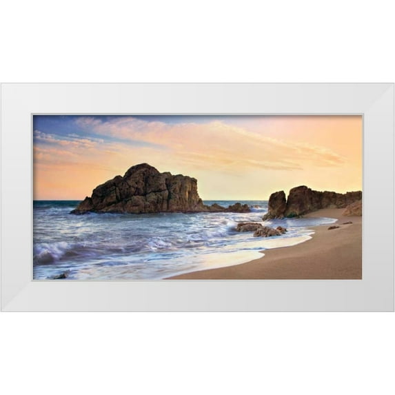 Mora, Sergi 32x18 White Modern Wood Framed Museum Art Print Titled - Warm Light