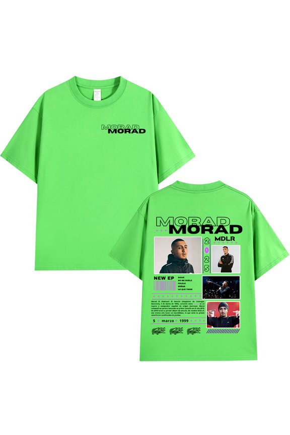 Morad M.D.L.R Graphic Unisex Oversized Hip Hop Vintage Streetwear Short Sleeve T-Shirt