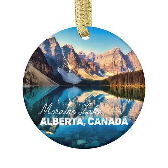 Moraine Lake Banff National Park Canada Travel Souvenir Landmark Vacation Keepsake Ceramic Christmas Ornament Xmas Holiday Tree Gift