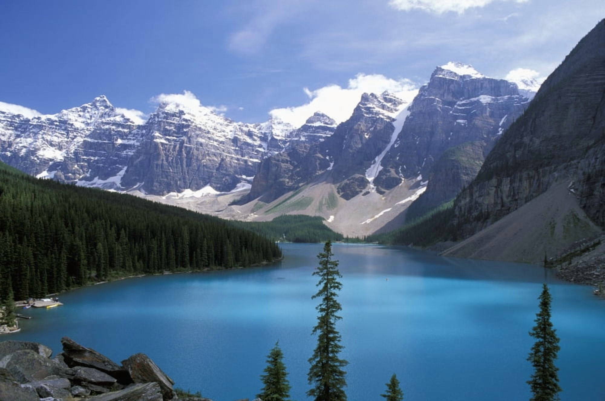 Moraine Lake Canvas Art - Chris Coe Design Pics (19 x 12)