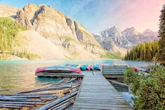 Moraine Lake Canvas Art - Roberta Murray (12 x 18)