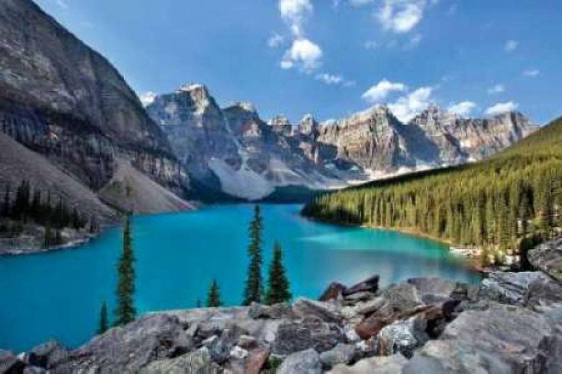 Moraine Lake II Canvas Art - Larry Malvin (12 x 18)