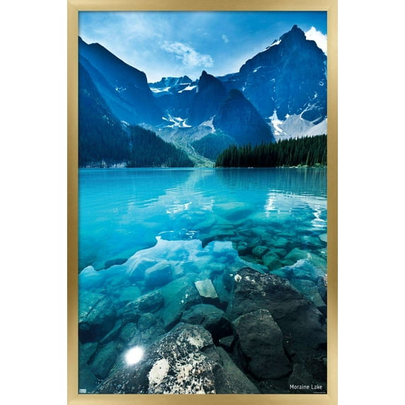 Moraine Lake Wall Poster, 22.375" x 34", Framed