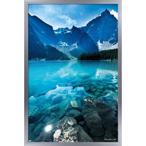 Moraine Lake Wall Poster, 22.375" x 34", Framed