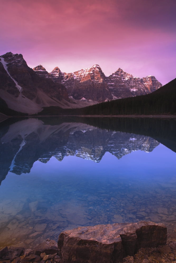 Moraine Lakes Valley Of The Ten Peaks Lake Louise Alberta Canada Canvas Art - Richard Wear Design Pics (24 x 38)