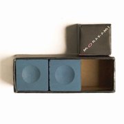 Morakami Chalk BLUE Pool Cue Billiard Chalk 3 Pieces - Performance Chalk 1 Box