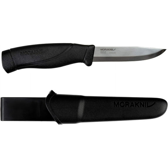 Morakniv Companion Heavy Duty Knife with Stainless Steel Blade, 4.1-inch, Orange