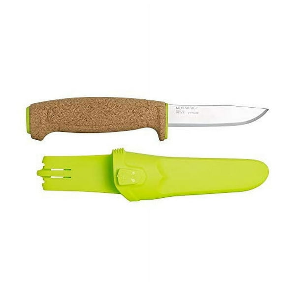 Morakniv Floating Knife - Fine Edge Stainless Fixed Blade - Green, 3.7"