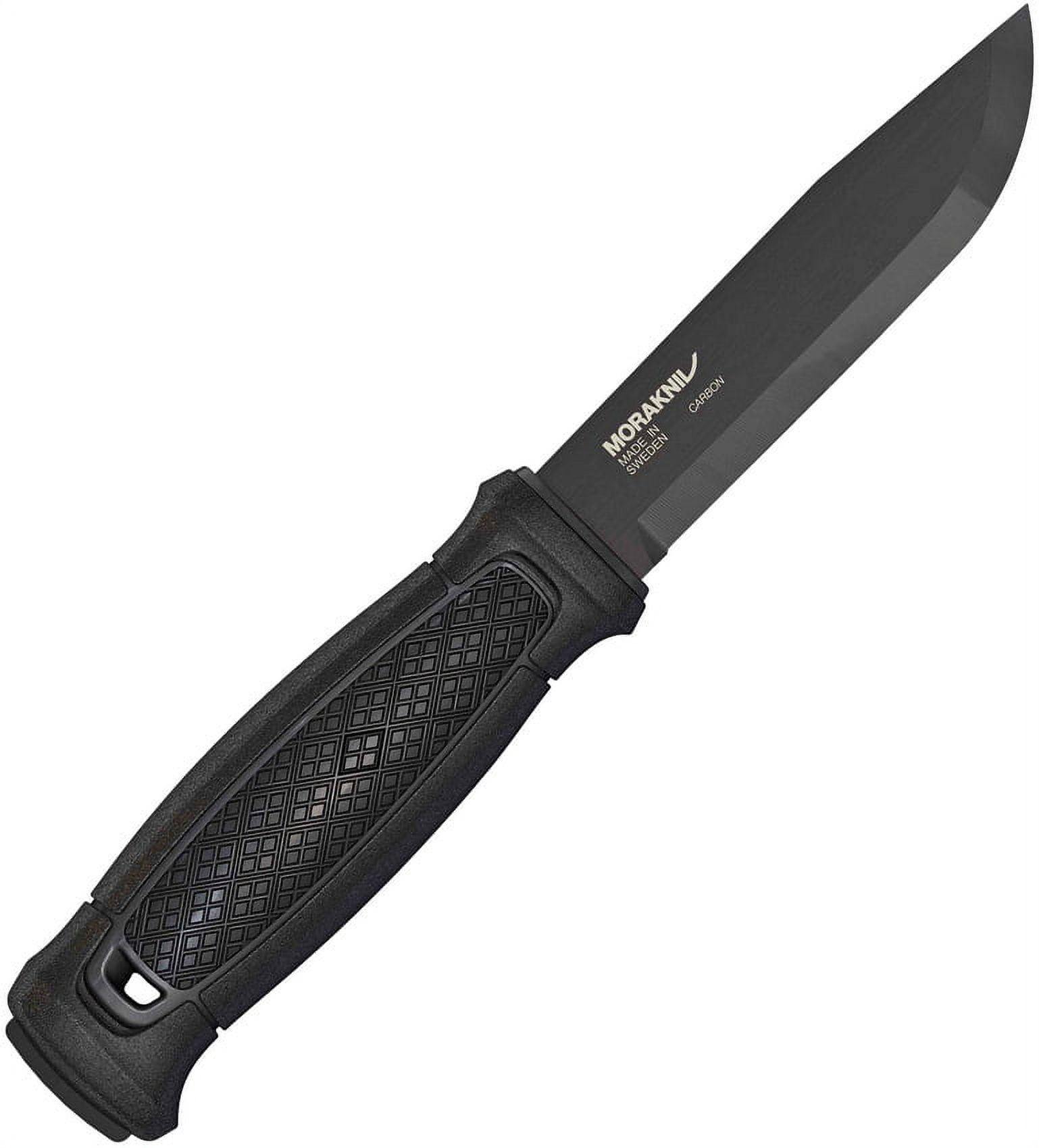  Morakniv Carbon Steel Fixed-Blade Bushcraft Knife with Sheath,  Black, 4.3 Inch : Tactical Fixed Blade Knives : Sports & Outdoors