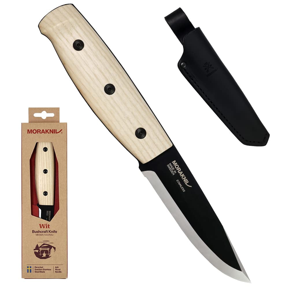 Morakniv Morakniv Knives Wit BlackBlade Fixed Blade Ash Wood 4.06in Drop Point FS14084