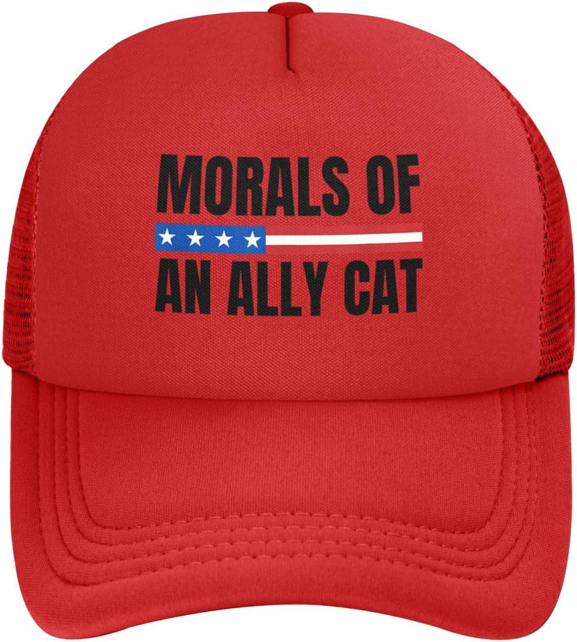 Morals of an Allys Cat Mesh Hat Voting Trump 2024 Pro Trump Baseball