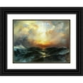 thumbnail image 1 of Moran, Thomas 18x15 Black Ornate Wood Framed with Double Matting Museum Art Print Titled - Seascape, 1 of 4