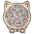 thumbnail image 1 of Unique Animal Shape Morandi-Colored 135-Piece Cat Shaped Wooden Jigsaw Puzzle Unique Craft for Cats Lovers Creative Gift Home Decor, 1 of 8