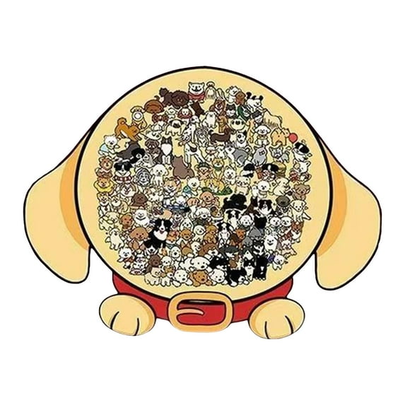 Morandi-Colored 135-Piece Dog Shaped Wooden Jigsaw Puzzle Unique Animal Shape Perfect for Dogs Lovers Creative Gift Home Decor