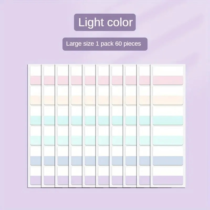 Color Code Index Sticker Morandi Colors Index Stickers, Light Color Index Notes, Transparent ...