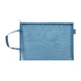 thumbnail image 1 of Morandi Handheld Thickened Transparent Nylon Mesh Pouch for Campus Study Office Daily Organization, A4 Single Layer Stationery Storage Handbag, 1 of 2