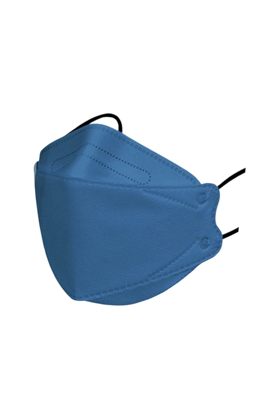 Morandi Kn95 Style Disposable Face Masks Navy Blue 8 Inch Contoured Breathable Adult Protective Covers Soft Ear Loop Daily Use Workplace Outdoor 10 Pack