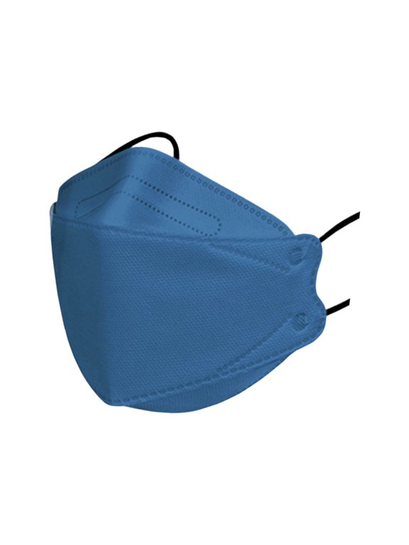 Morandi Kn95 Style Disposable Face Masks Navy Blue 8 Inch Contoured Breathable Adult Protective Covers Soft Ear Loop Daily Use Workplace Outdoor 10 Pack