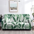 thumbnail image 1 of Morandi Leaf Corner Sofa Cover Tropical Flower Plaid on The Sofa Cushion Covers Plant Cover for Living Room 3-seater Couch Cover, 1 of 5