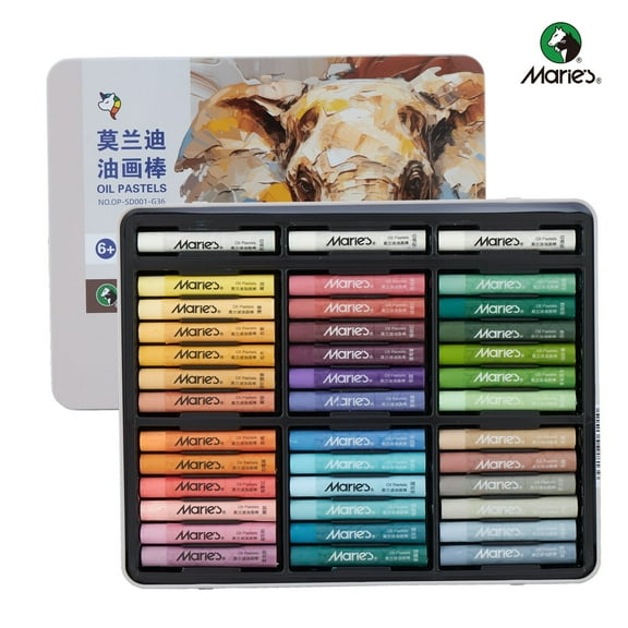 Morandi Oil Pastels Set: 36 Colors with Extra 3 White Oil Pastels for Artists Beginners Adults Teachers - Vibrant Oil Pastel Crayons for Art Painting & Drawing, Blending, Layering, Shading