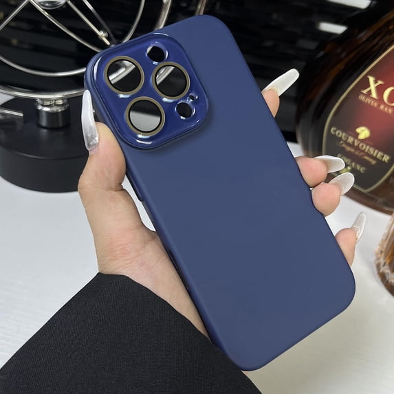 Morandi Series Case for Apple iPhone 15 Pro Max, iPhone 15 Pro Max Case, Slim Fit Camera Lens Protective Shockproof Anti-Scratch Stylish Phone Case for iPhone 15 Pro Max, Navyblue