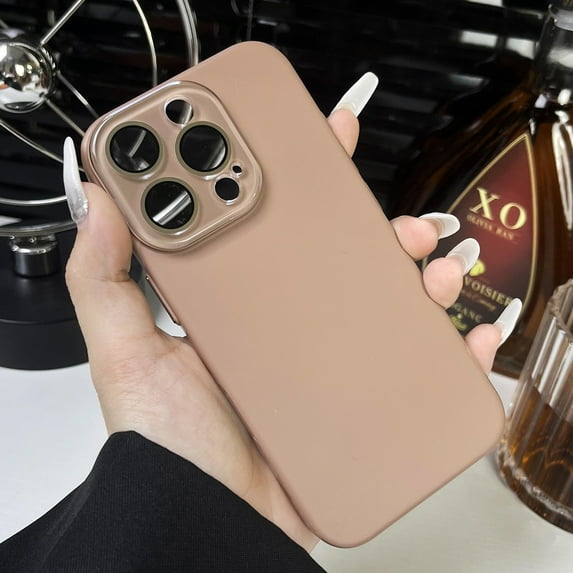 Morandi Series Case for Apple iPhone 15 Pro, iPhone 15 Pro Case, Slim Fit Camera Lens Protective Shockproof Anti-Scratch Stylish Phone Case for iPhone 15 Pro, Rosegold