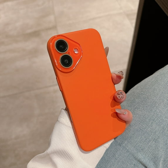 Morandi Series Case for Apple iPhone 16 Plus, iPhone 16 Plus Case, Slim Fit Camera Lens Protective Shockproof Anti-Scratch Stylish Phone Case for iPhone 16 Plus, Orange