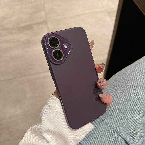 Morandi Series Case for Apple iPhone 16 Plus, iPhone 16 Plus Case, Slim Fit Camera Lens Protective Shockproof Anti-Scratch Stylish Phone Case for iPhone 16 Plus, Darkpurple