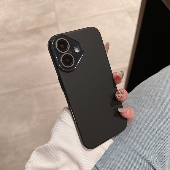 Morandi Series Case for Apple iPhone 16 Plus, iPhone 16 Plus Case, Slim Fit Camera Lens Protective Shockproof Anti-Scratch Stylish Phone Case for iPhone 16 Plus, Black