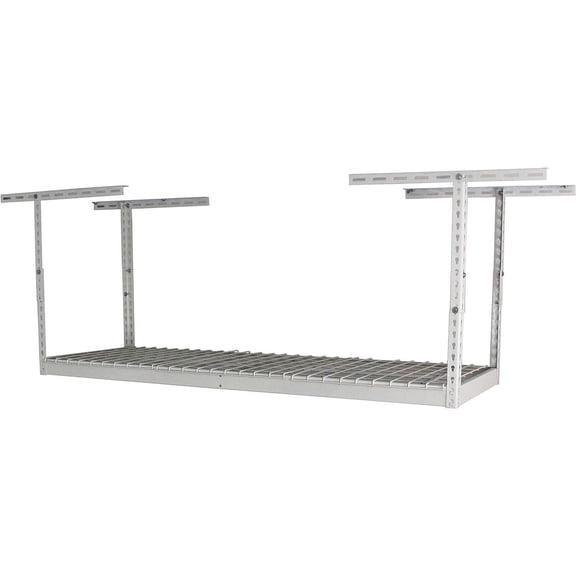 MorandiMal 2x6 Overhead Garage Storage Rack, White, 24"-45" Height