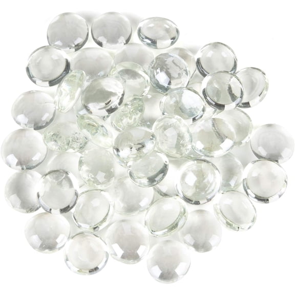 MorandiMal Flat Marbles, Pebbles, Glass Gems for Vase Fillers, Party Table Scatter, Wedding, Decoration, Crystal Rocks, Clear (20 Pounds, Approx 2000 pcs)