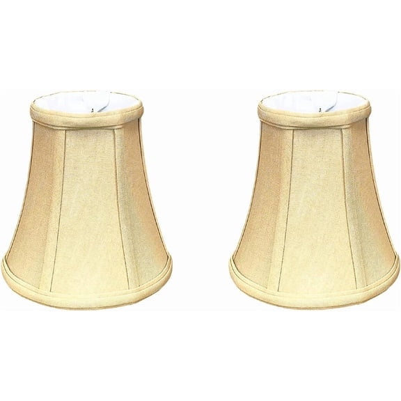 MorandiMal , Inc. BS-704FC-6AGL-2 True Bell Basic Lamp Shade, 3.5" x 6" x 6.25", Flame Clip Fitter, Antique Gold (Pack of 2)