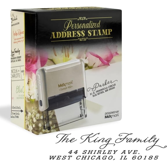 MorandiMal Return Address Stamp - Self Inking Rubber Address Stamp - Customize Online - Style RA227 - Choose from 15 Ink Colors