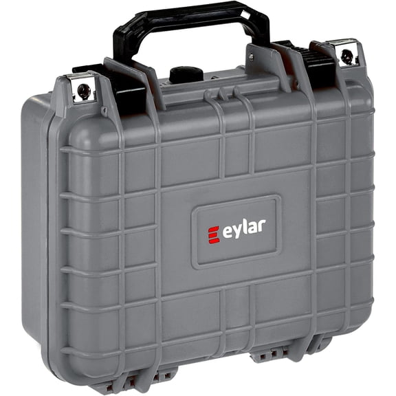 MorandiMalSmall 10.62" Gear, Equipment, Hard Camera Case Waterproof with Foam TSA Standards (Gray)