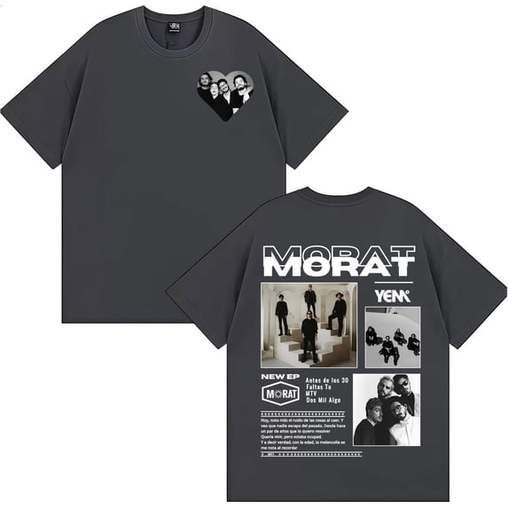Morat Asuntos Pendientes Yem Tour Merch Unisex Oversized Cotton Tour Cover Short Sleeve T-Shirt - Retro Streetwear