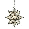 thumbnail image 1 of Moravian Star Pendant Chandelier Seeded Glass Black Light 15 Inches, 1 of 9