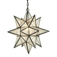 thumbnail image 1 of Moravian Star Pendant Chandelier Seeded Glass Black Light 19 Inches, 1 of 10