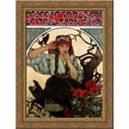 thumbnail image 1 of Moravian Teachers0 Choir 14x24 Gold Ornate Wood Framed Canvas Art by Mucha, Alphonse, 1 of 2