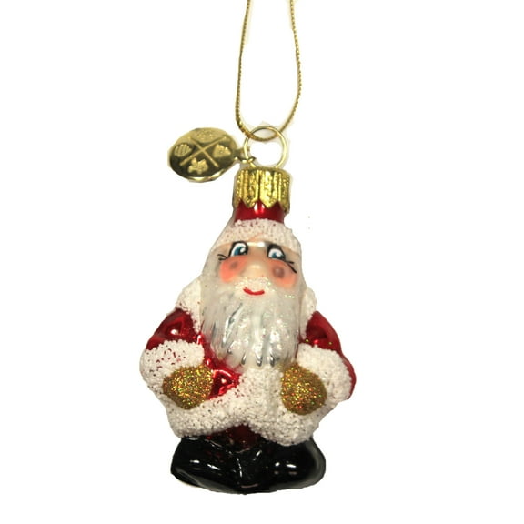 Morawski 2.50In Mini Santa, Glass, Ornament Christmas Gem Size 09597