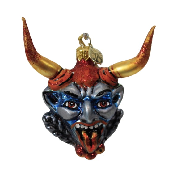 Morawski Krampus Glass Christmas Ornament 19348.17170 Blue