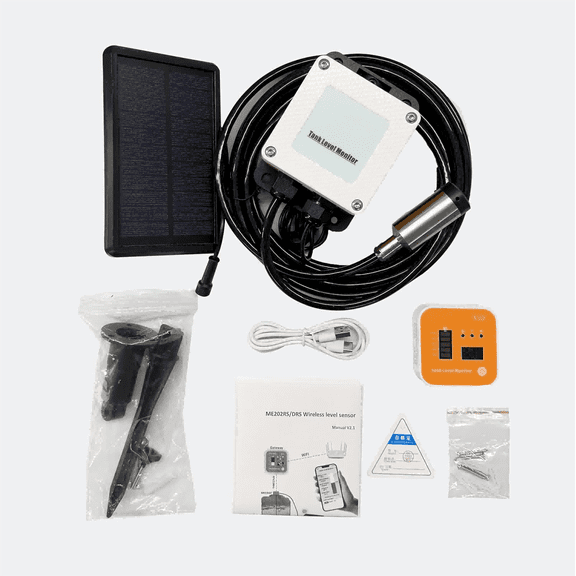 Moray Smart WiFi Water Level Sensor Water Tank Level Monitor Water Level Transmitter , Automatic Alarm Indicator for Tuya Mobile APP Solar Gateway Smart Home Remote IP67 Waterproof (ME202RSP 5m)