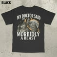 thumbnail image 1 of Morbidly A Beast Shirt, Werewolf Memes, Alpha Wolf T-Shirt, Werewolf Shirt, Funny Cringe Shirt, Offensive Meme Shirt, Gen Z Shirt, Y2k Shirt, 1 of 3