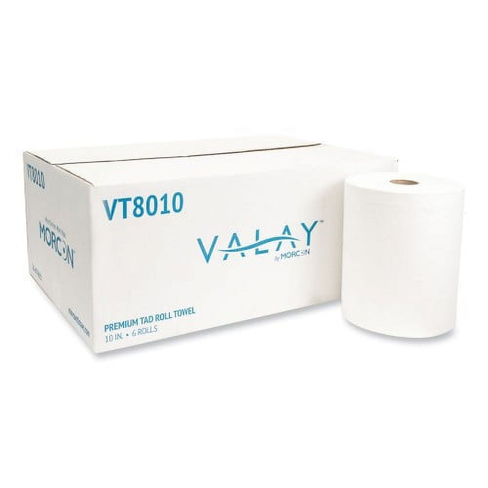 Morcon Paper-Morcon Paper 10 Inch TAD Roll Towels, 10" x 700 ft, White, 6/Carton (VT8010)