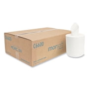 Morcon Paper Morsoft Center-Pull Roll Towels, 2-Ply, 6.9" dia, White, 600 Sheets/Roll, 6 Rolls/Carton