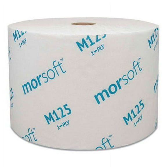 Morcon Paper Small Core Bath Tissue, Septic Safe, 1-Ply, White, 2,500 Sheets/Roll, 24 Rolls/Carton (M125)