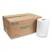 Morcon Paper 10 Inch Roll Towels, 1-Ply, 10 x 800 ft, White, 6 Rolls/Carton W106
