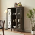 thumbnail image 1 of Morden Fort 61" Tall Cabinet, Display Accent Cabinet with Doors, Walnut Storage Sideboard Cabinet, 1 of 8