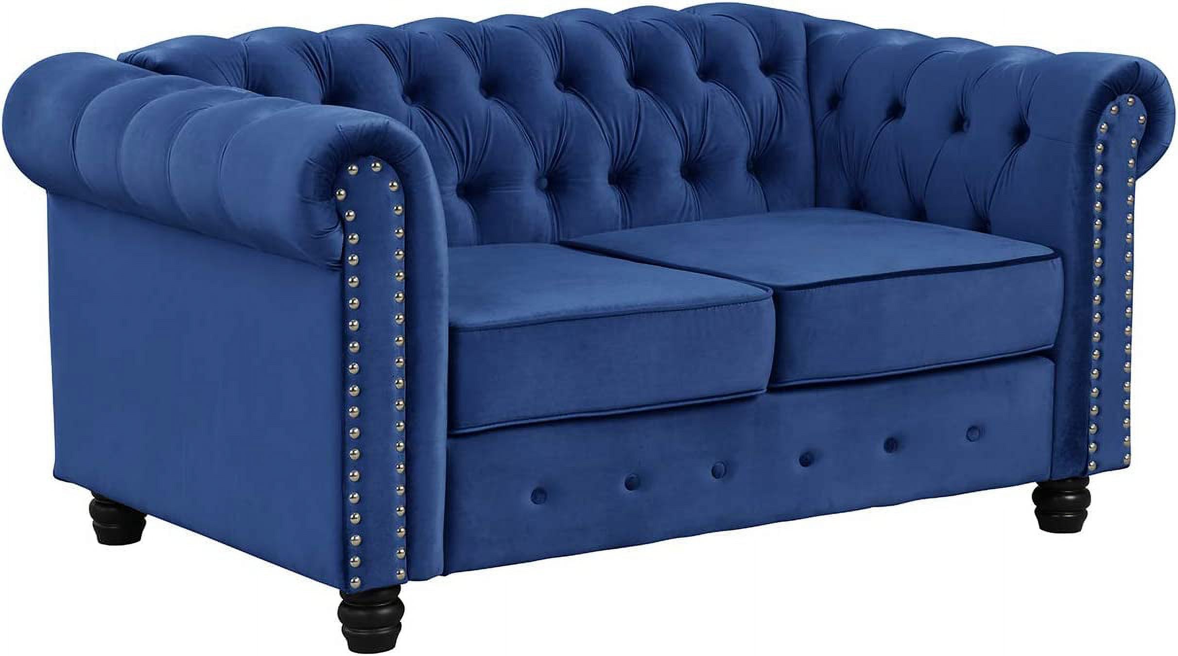 Morden Fort Chesterfield Sectional LShape Polyester Fabric Sofa with